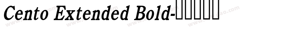 Cento Extended Bold字体转换